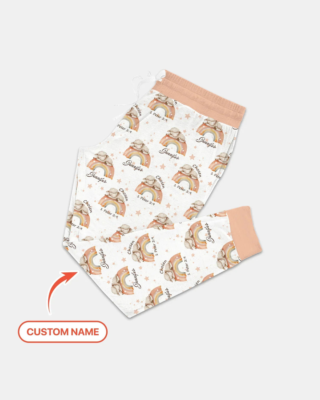 Chosen As His Own Custom Name Bamboo Women Pajama Set