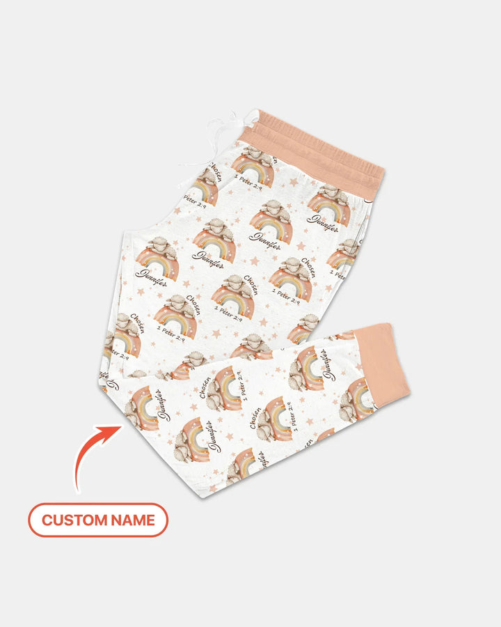 Chosen As His Own Custom Name Bamboo Women Pajama Set
