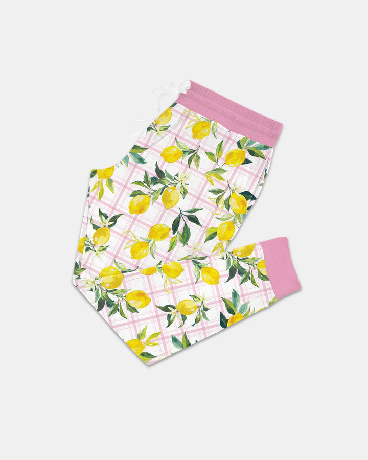 Mediterranean Lemons Family Matching Bamboo Women Pajama Set