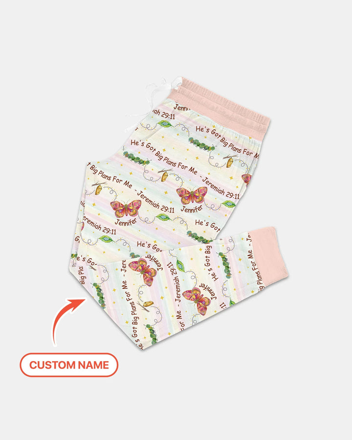 Custom Name He's Got Big Plans For Me Bamboo Women Pajama Set