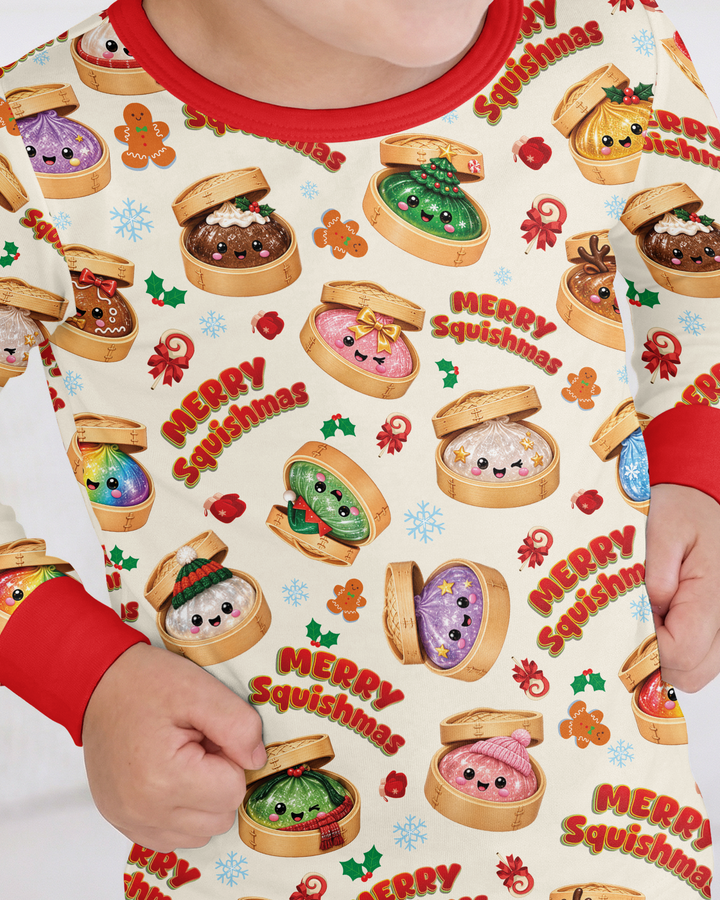 Merry Squishmas Bamboo Two Piece Long Sleeve Pajama Set