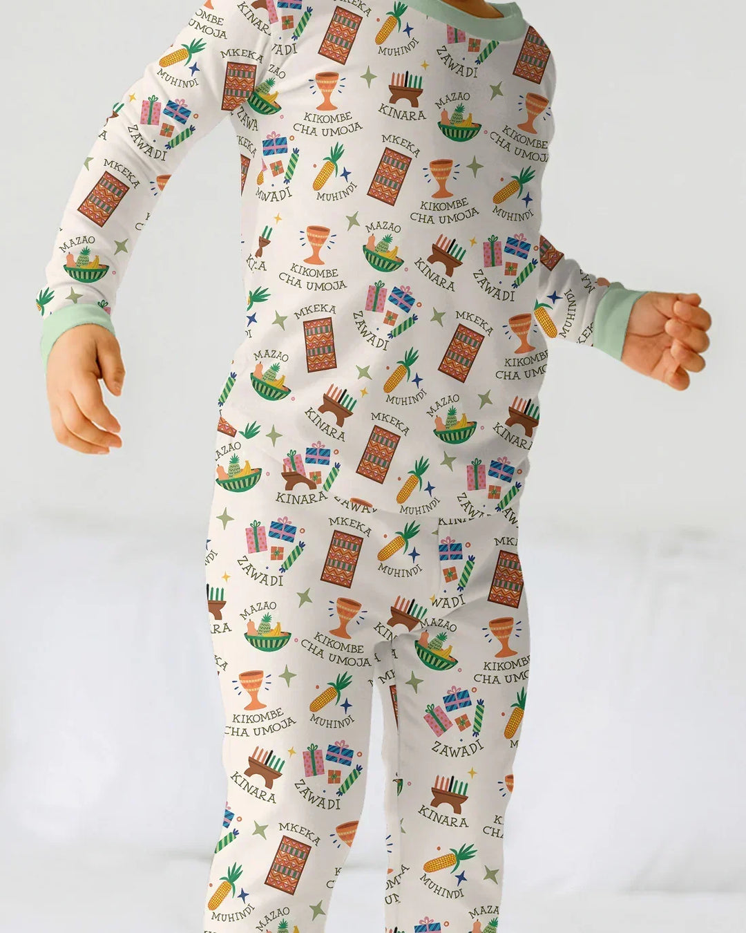 Kwanzaa Spirit Bamboo Two Piece Long Sleeve Pajama Set