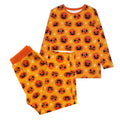 Orange Halloween Pumpkin Women Pajama Set , Orange Halloween Pumpkin Women Pajama Set - S