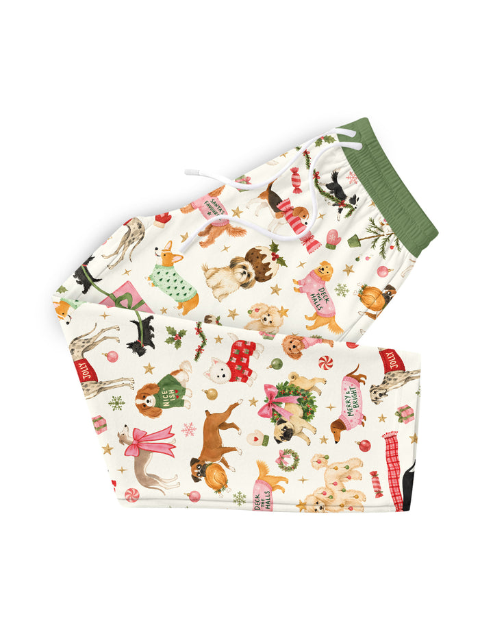 Festive Dog Merry Woofmas Bamboo Men's Pajama Set