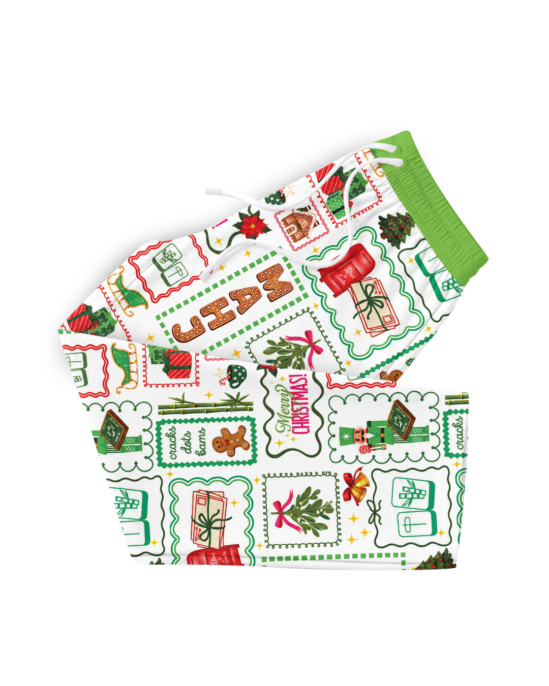 Preppy Christmas Mahjong Bamboo Men's Pajama Set