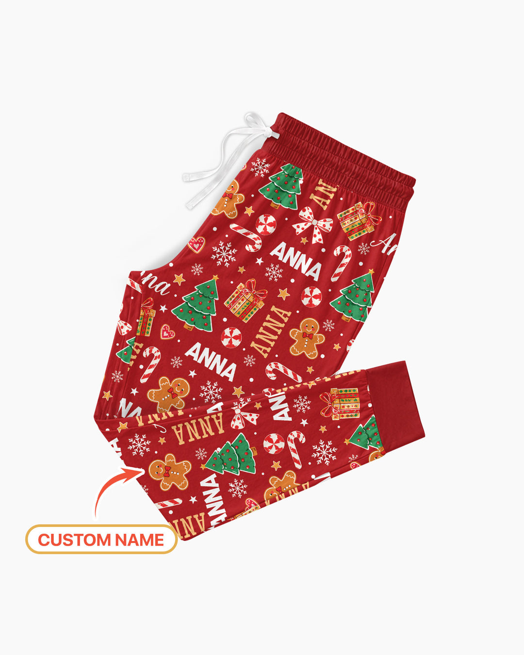 Custom Name Christmas Crew Family Matching Bamboo Women Pajama Set