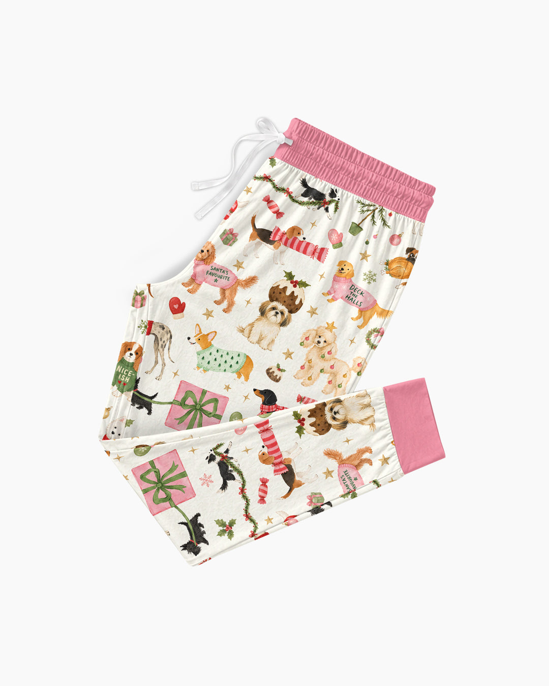 Festive Dog Merry Woofmas Bamboo Women Pajama Set