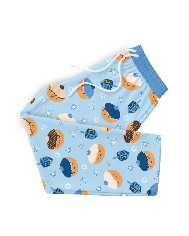 Hanukkah Donut Family Matching Bamboo Men's Pajama Set