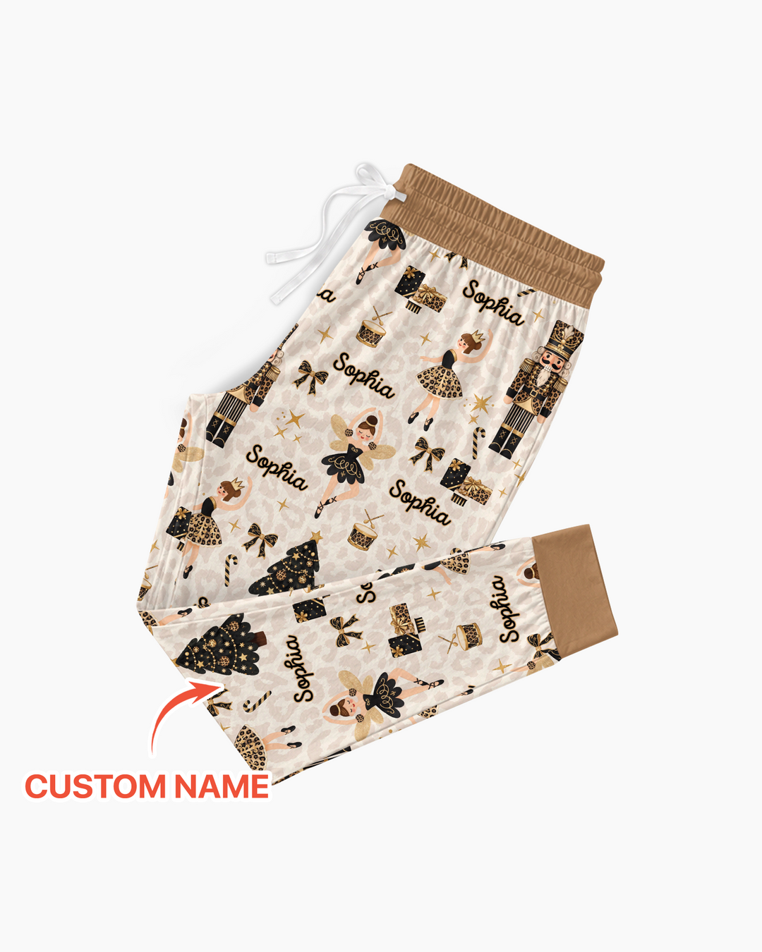 Custom Name Leopard Nutcracker Era Bamboo Women Pajama Set