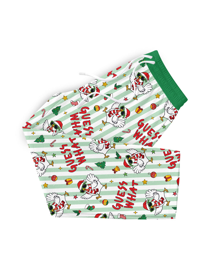 Guess What Chicken Butt Christmas Bamboo Men's Pajama Set