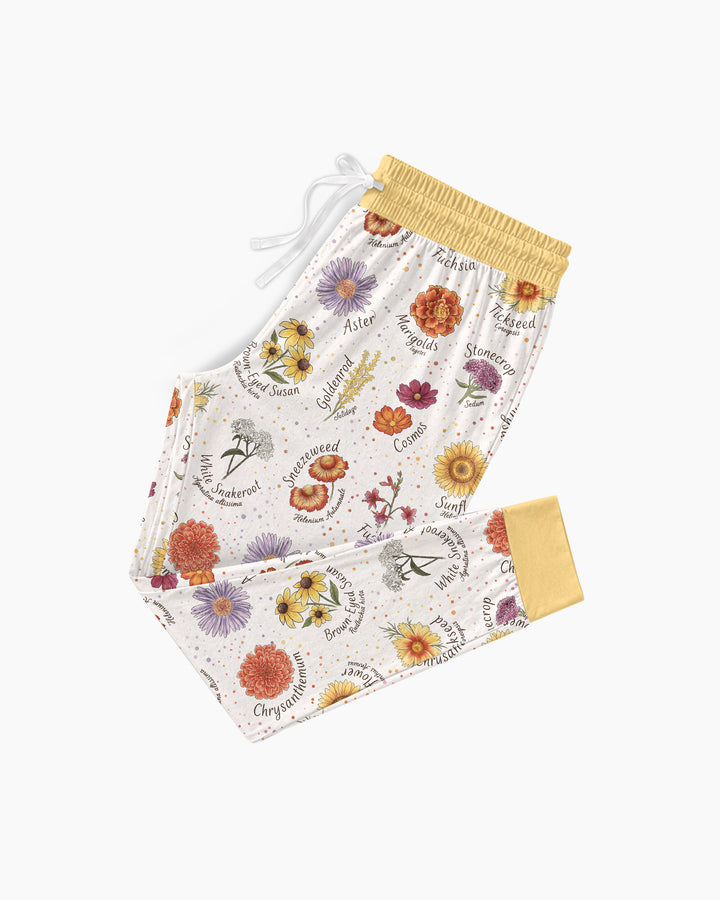 Autumn Blooms of North America Bamboo Women Pajama Set
