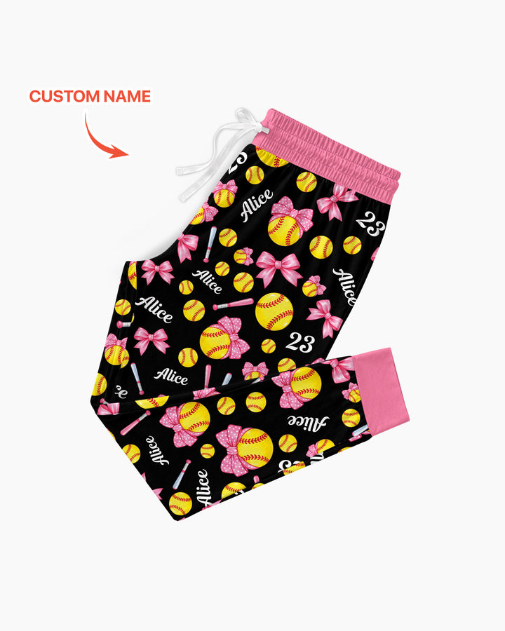 Little Softball Star Bamboo Women Pajama Set
