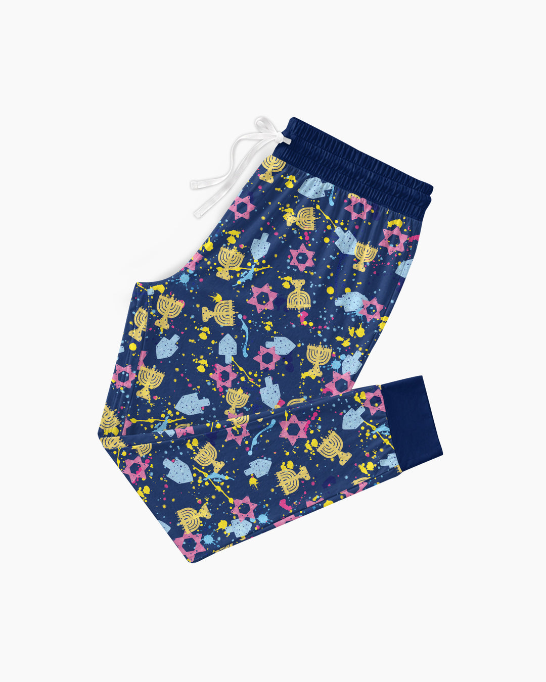 Hanukkah Family Splatter Paint  Bamboo Women Pajama Set