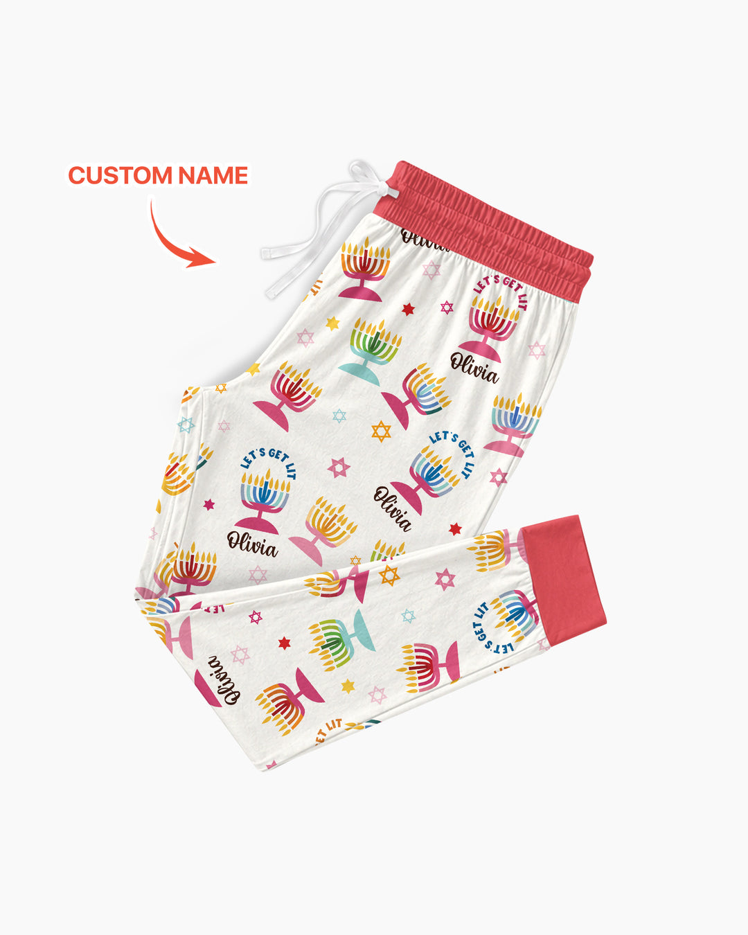Let's Get Lit Hanukkah Bamboo Women Pajama Set