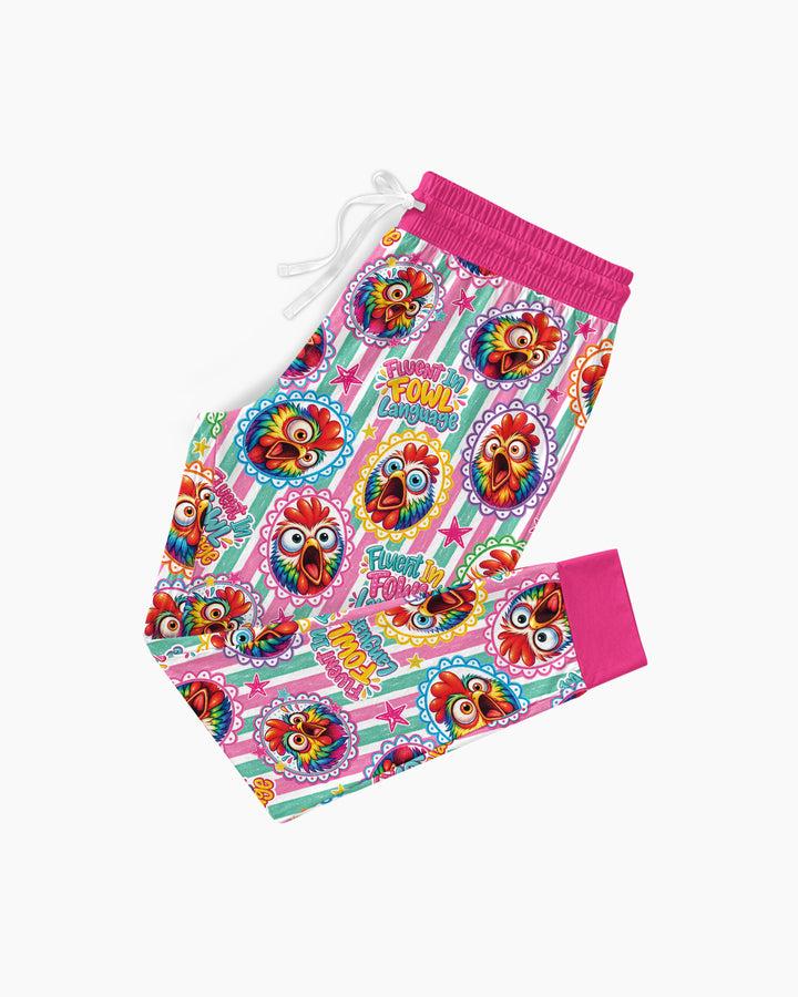 Fluent In Fowl Language Bamboo Women Pajama Set