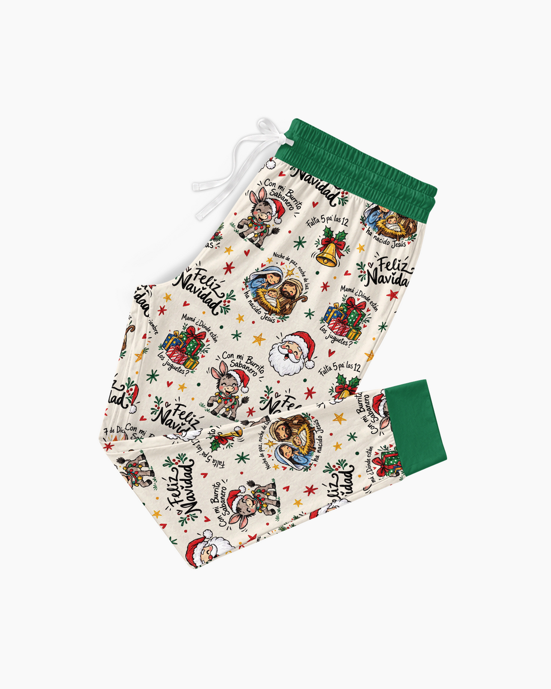 Whimsical Feliz Navidad Christmas Bamboo Women Pajama Set