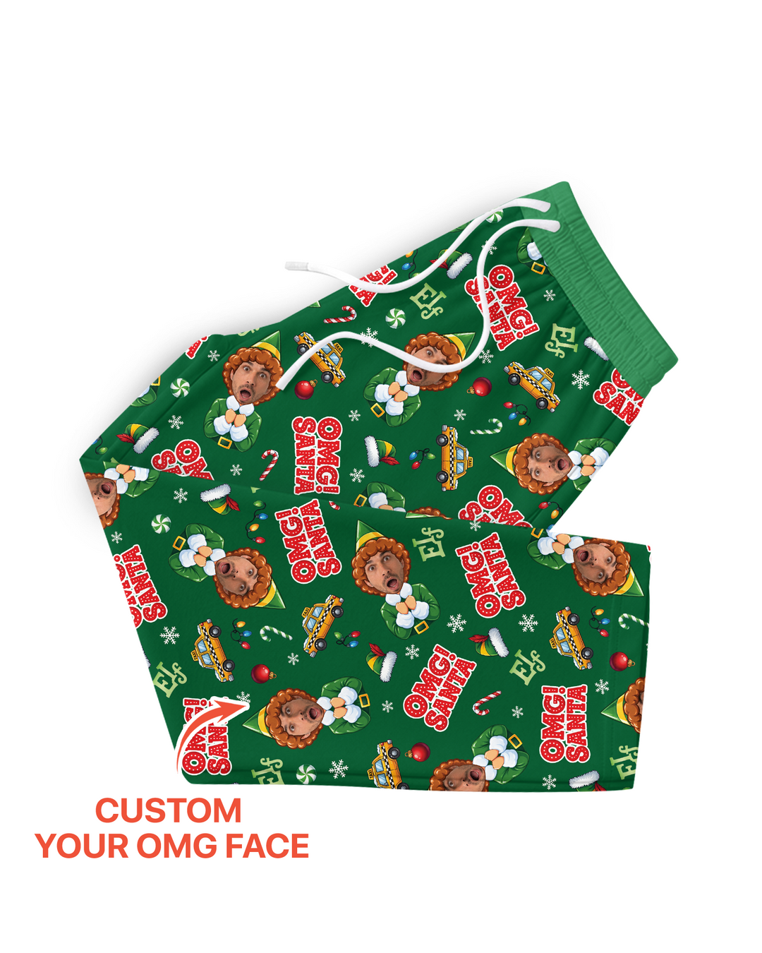 Custom Image OMG Santa Bamboo Men's Pajama Set