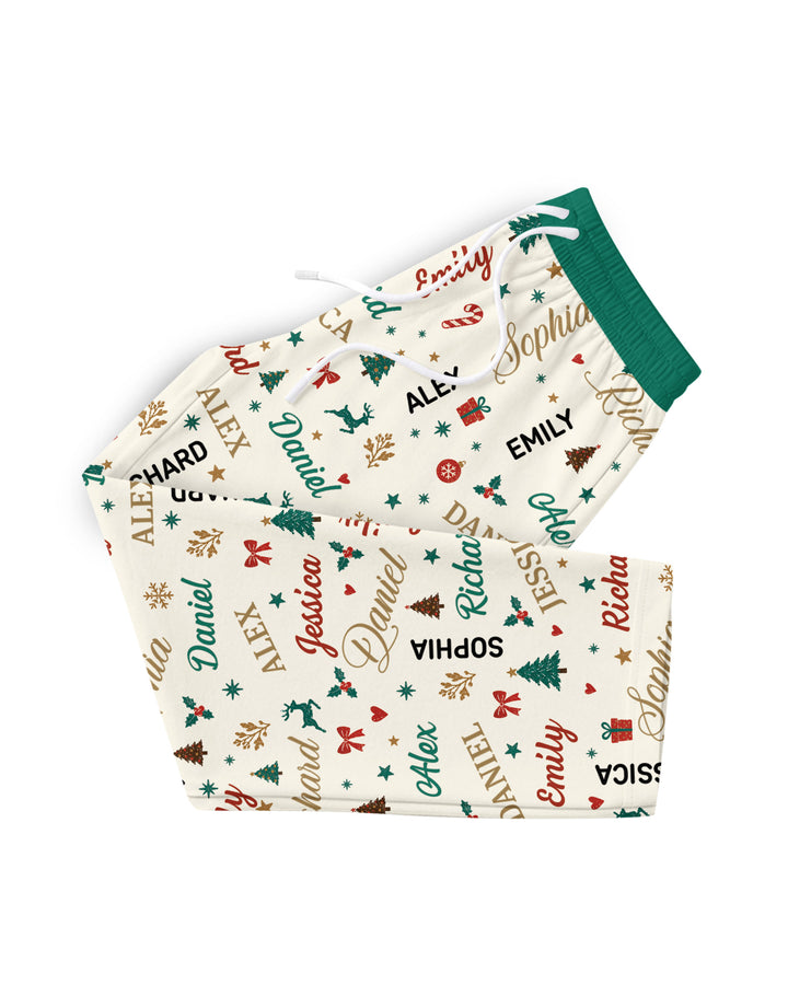 Custom Daddy Christmas Belongs To Bamboo Men's Pajama Set