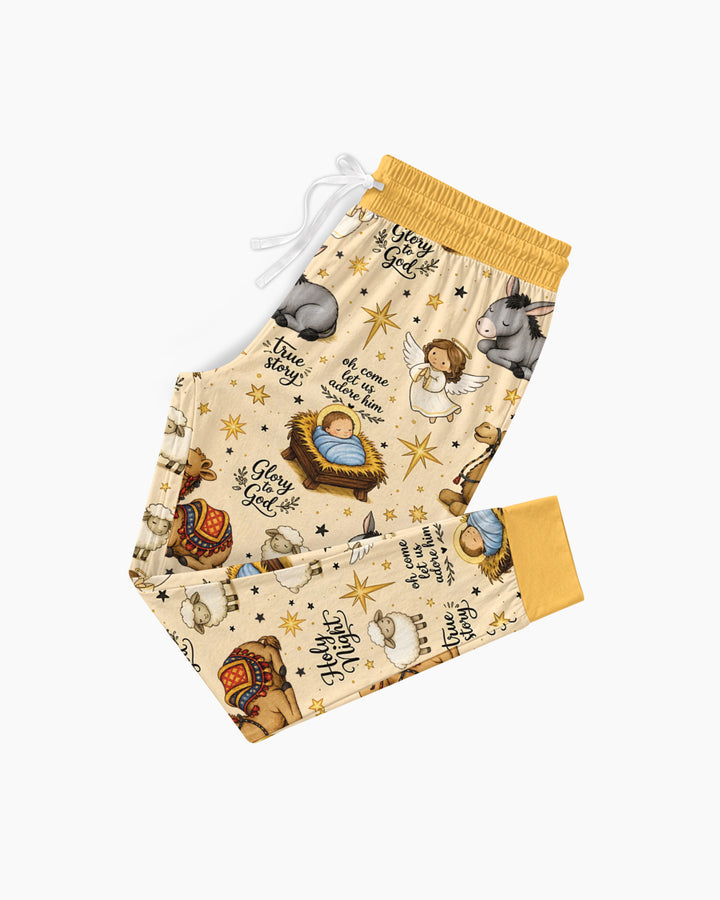 Nativity Christmas Holy Night Bamboo Women Pajama Set