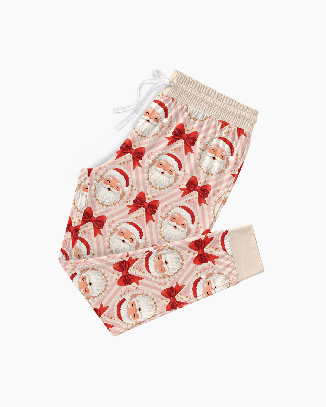 Preppy Coquette Santa Mommy And Me Matching Bamboo Women Pajama Set