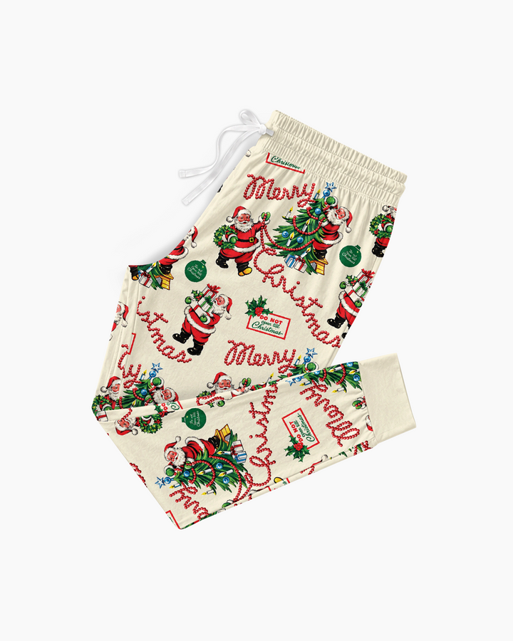 Funny Christmas Santa Bamboo Women Pajama Set