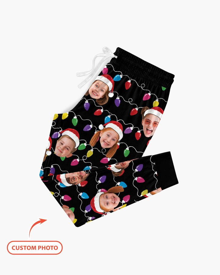 Custom Face Christmas Family Silly Xmas Leds Bamboo Women Pajama Set
