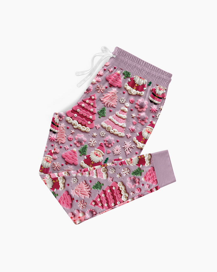 Pink Snowmen Bamboo Women Pajama Set