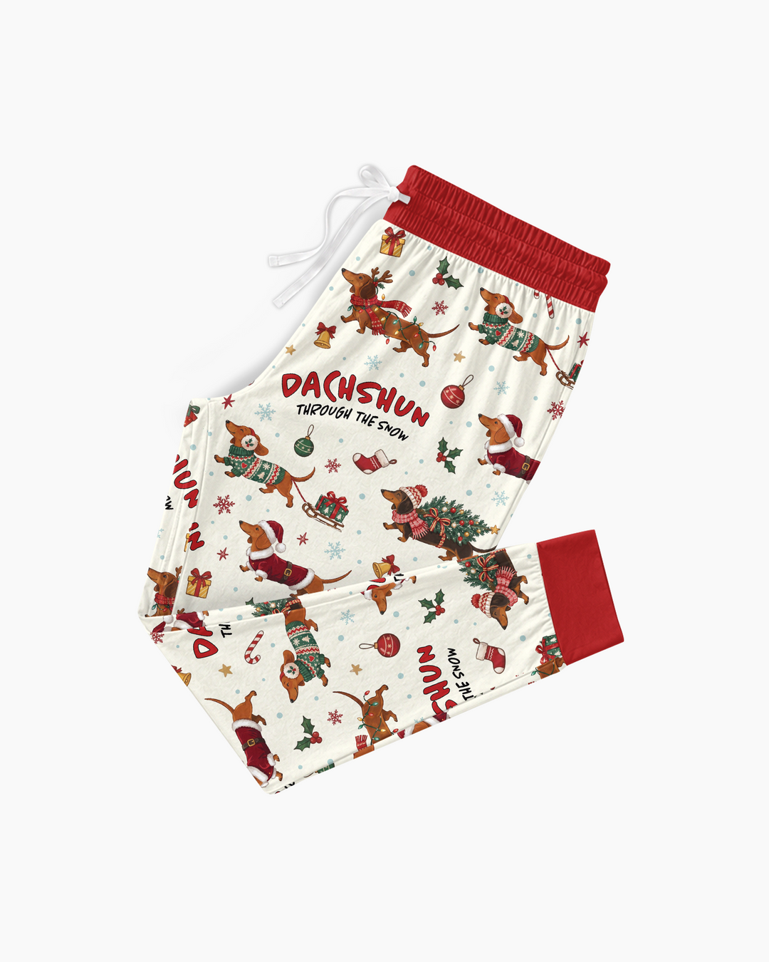 Dachshund Through The Snow Bamboo Women Pajama Set