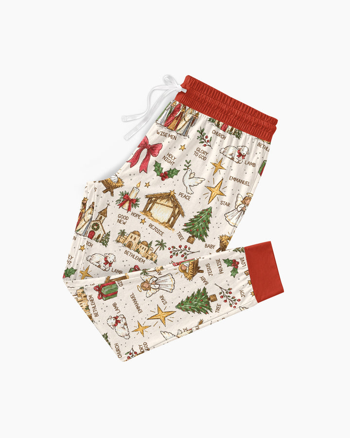 Jesus Is The Reason For The Season Family Matching Bamboo Women Pajama Set