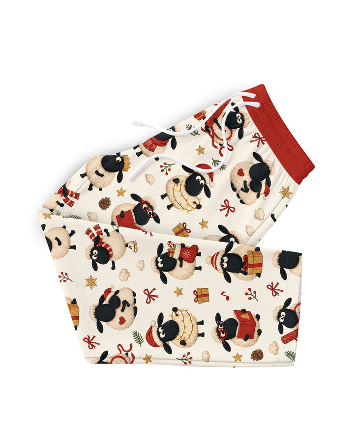 Festive Holiday Sheep Bamboo Men's Pajama Set