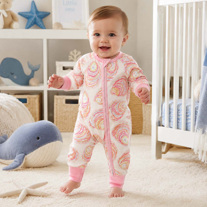 Pastel Oyster Pattern Bamboo Convertible Zippy