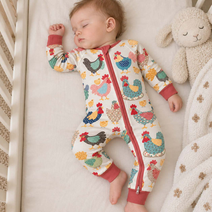 Patchwork Chicken Collection Bamboo Convertible Zippy