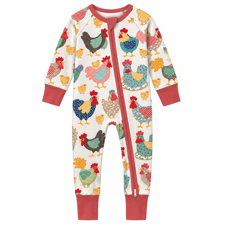 Patchwork Chicken Collection Bamboo Convertible Zippy