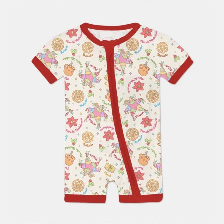Las Posadas Dream Shorty Zippy , Las Posadas Dream Shorty Zippy - 0-3M / Red