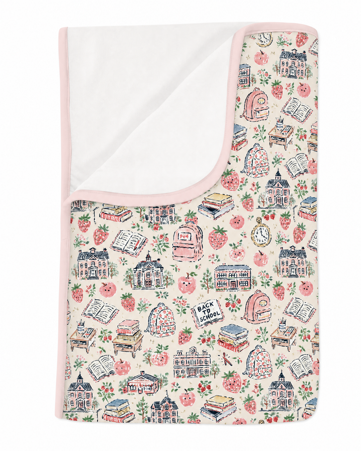 Coquette Strawberry School Days Bamboo Blanket