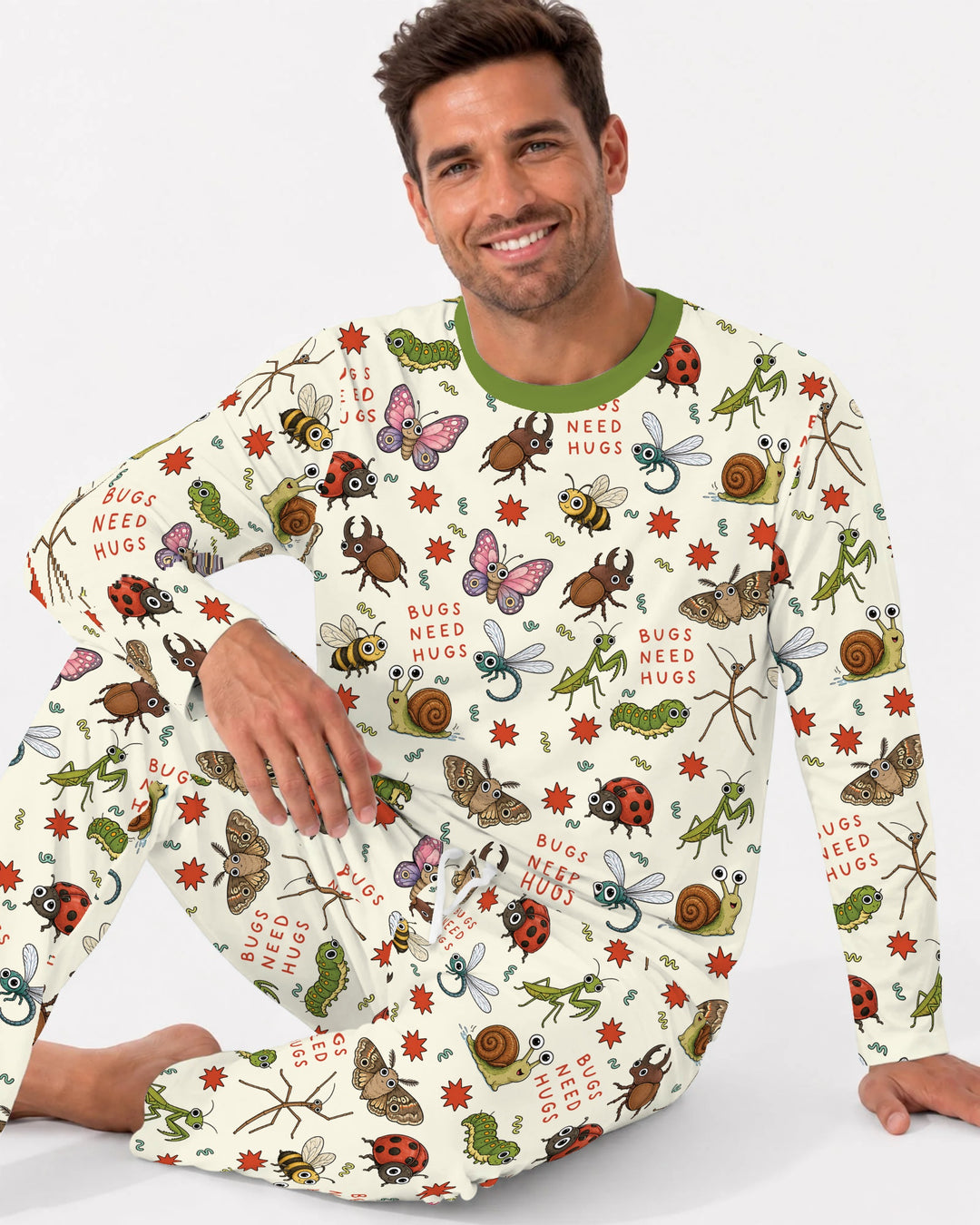 Bugs Need Hug Bamboo Men's Pajama Set
