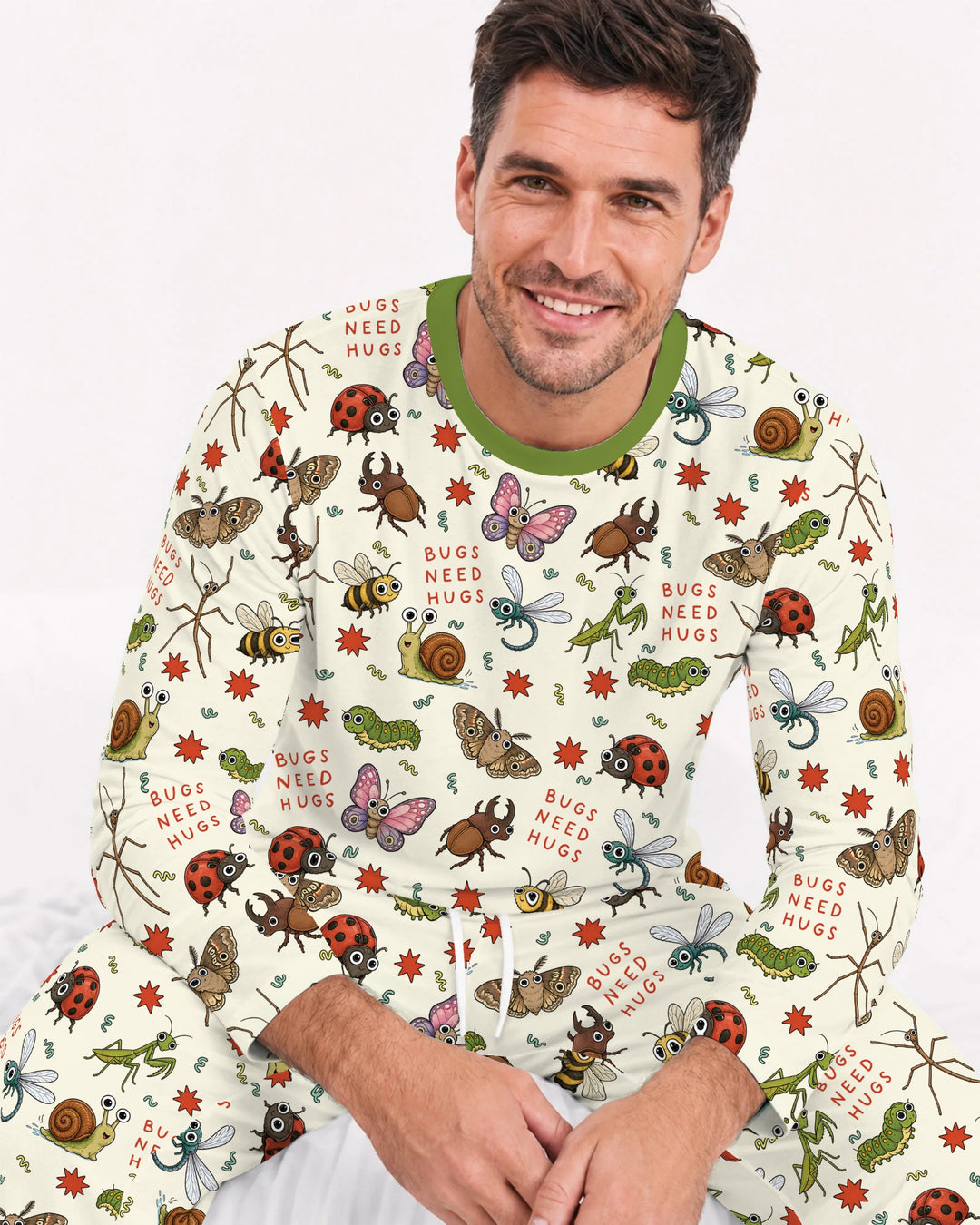 Bugs Need Hug Bamboo Men's Pajama Set