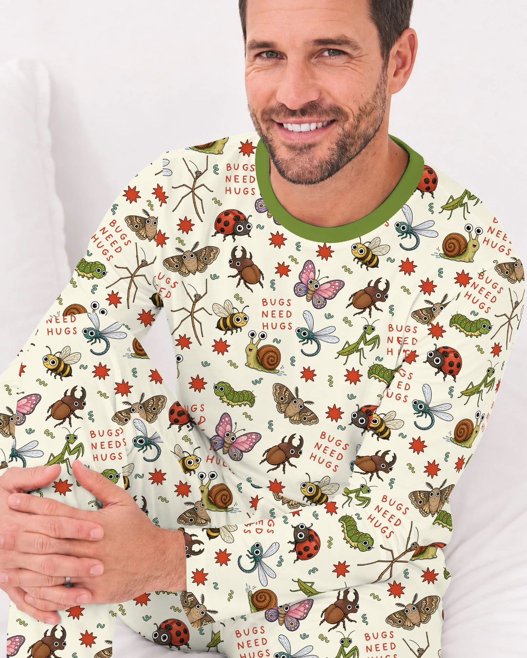 Bugs Need Hug Bamboo Men's Pajama Set