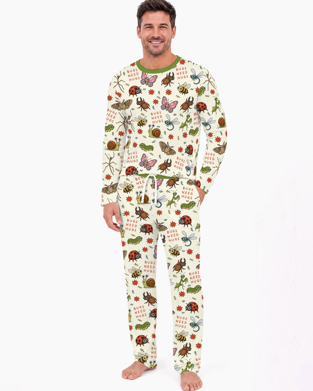 Bugs Need Hug Bamboo Men's Pajama Set
