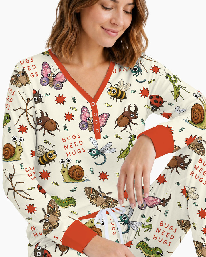 Bugs Need Hug Bamboo Women Pajama Set