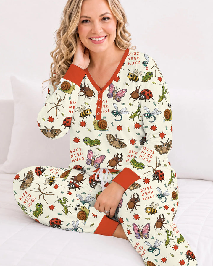 Bugs Need Hug Bamboo Women Pajama Set