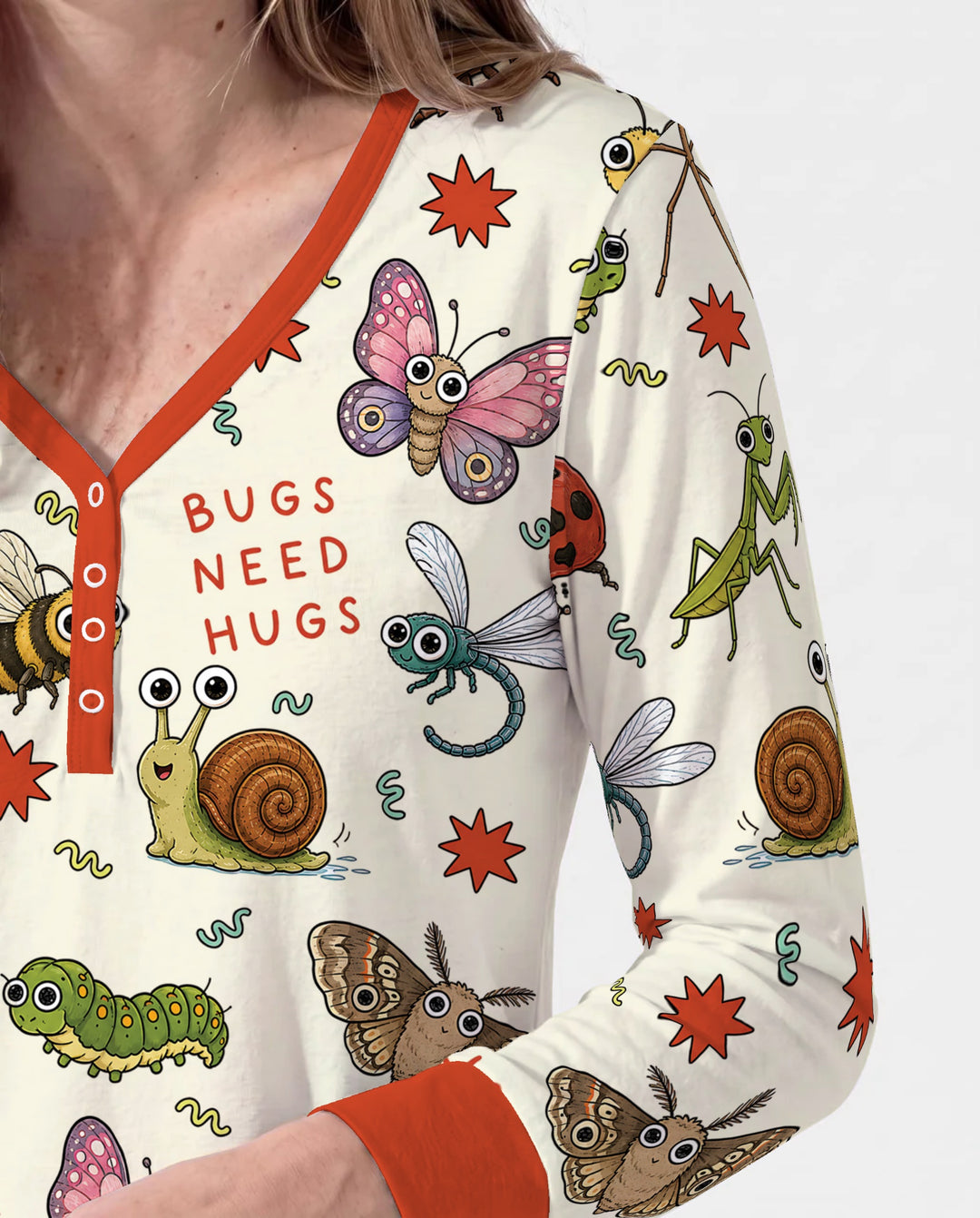 Bugs Need Hug Bamboo Women Pajama Set