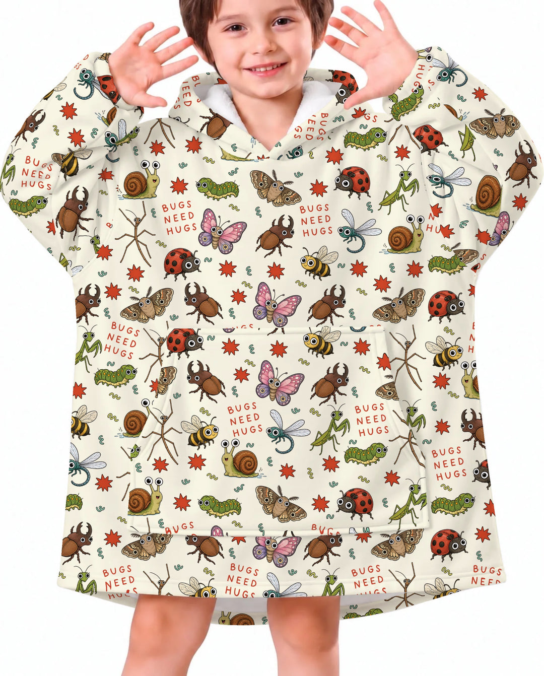 Bugs Need Hug Bamboo Blanket Hoodie
