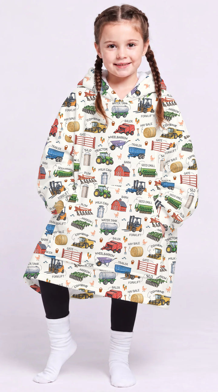 Little Farmer Bamboo Blanket Hoodie