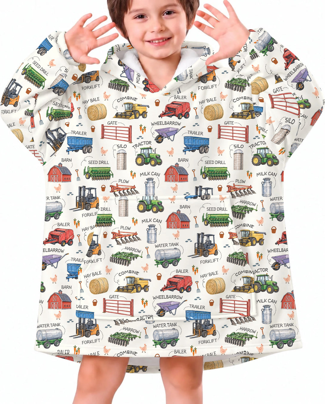 Little Farmer Bamboo Blanket Hoodie