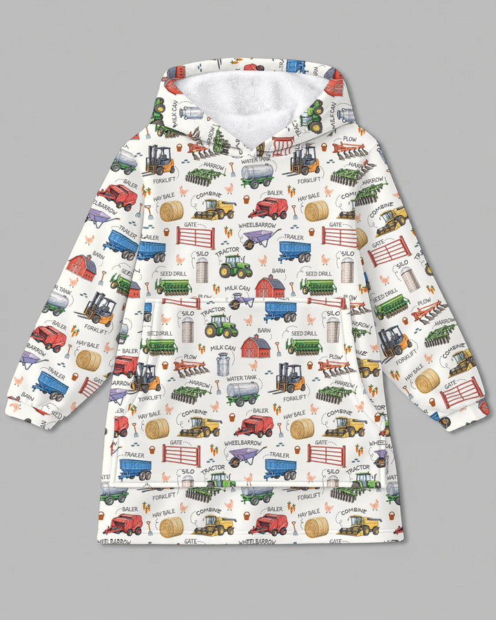 Little Farmer Bamboo Blanket Hoodie