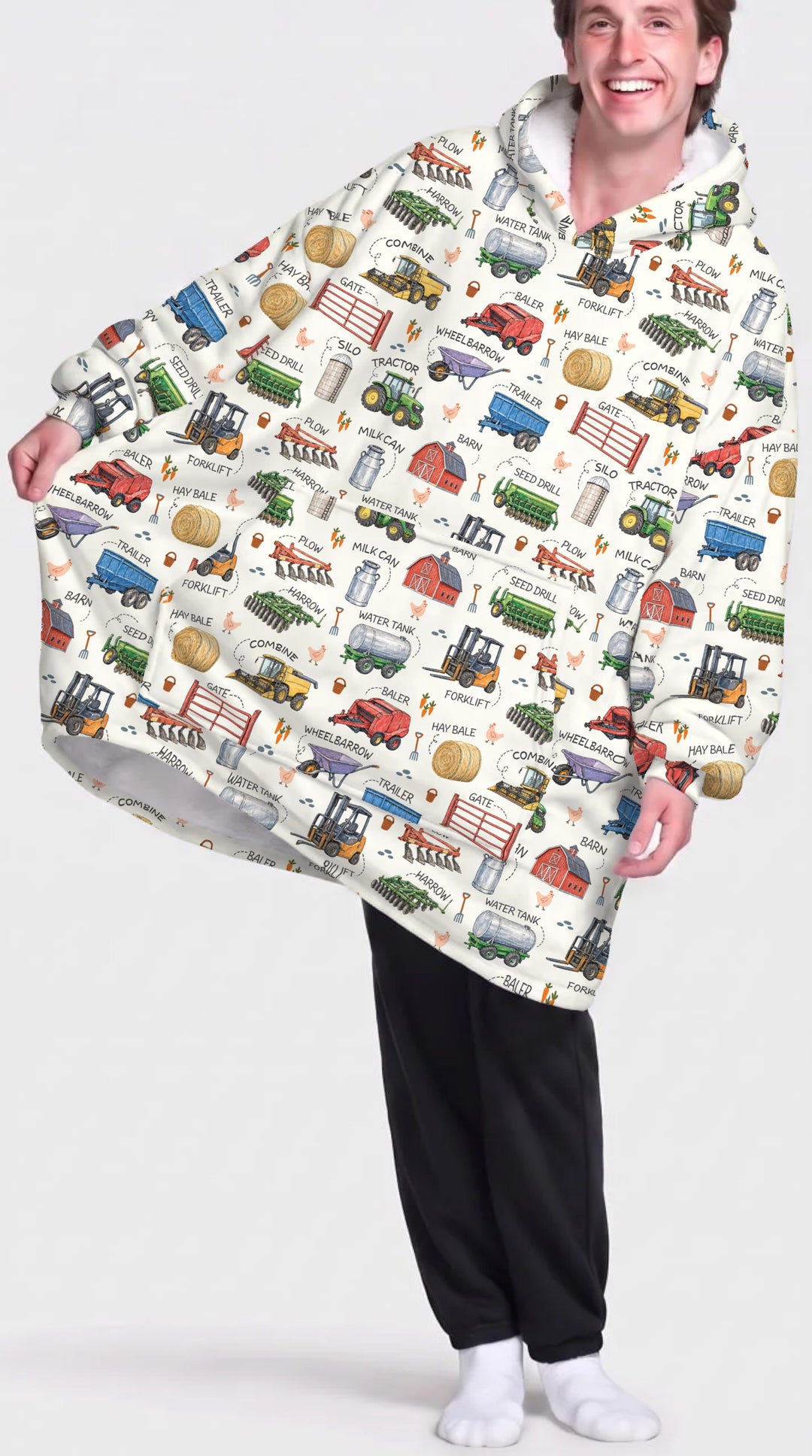 Little Farmer Bamboo Blanket Hoodie