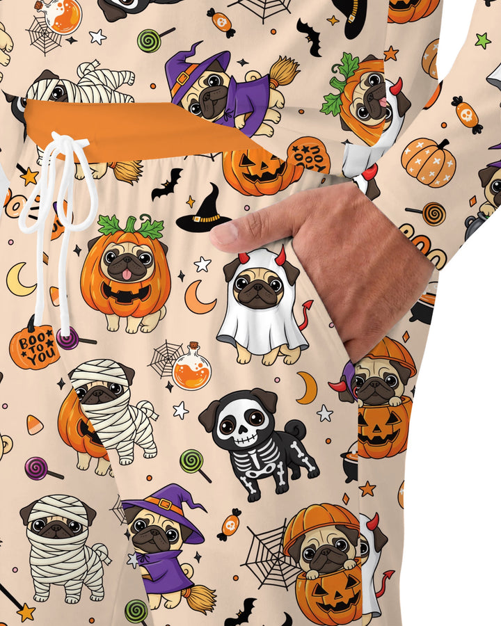 Spooky Pug Bamboo Men's Pajama Set