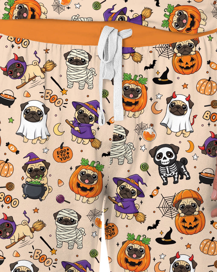 Spooky Pug Bamboo Men's Pajama Set