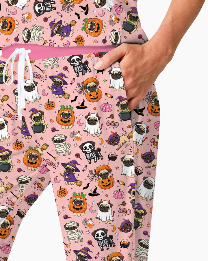 Spooky Pug Bamboo Women Pajama Set